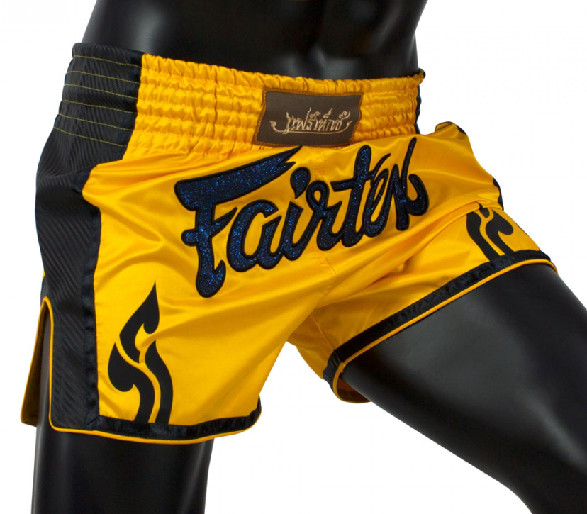 Fairtex Muay Thai Shorts BS1701 Slim Cut Muaythai Yellow Fight