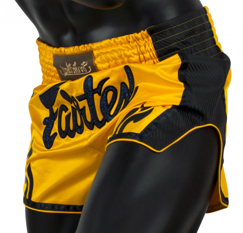 Fairtex Muay Thai Shorts BS1701 Slim Cut Muaythai Yellow Fight