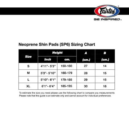 Fairtex Shin Guards SP6 MMA Style Protection
