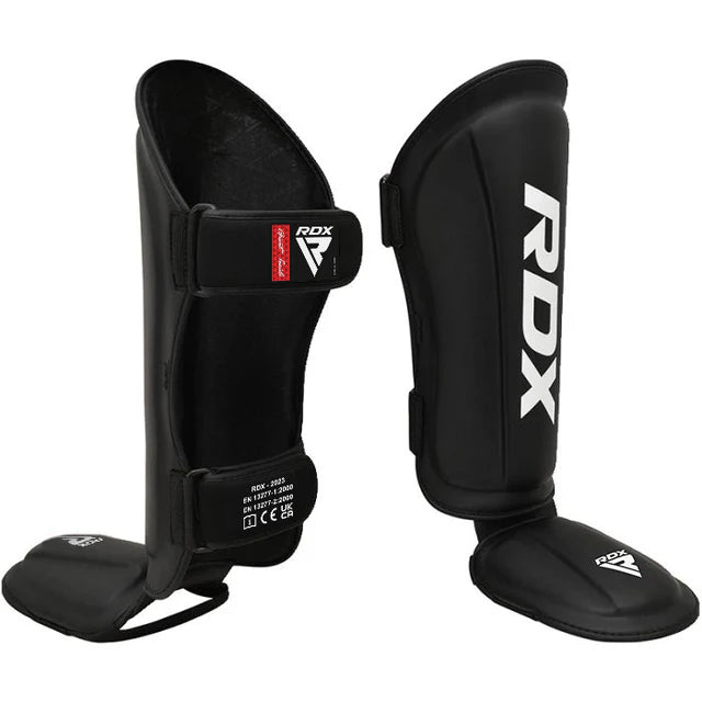 RDX Shin Guards T1 Black Instep Large Protection