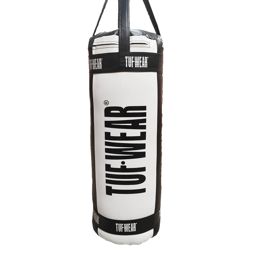Tuf Wear Balboa 4FT Straight Punch Bag black and white