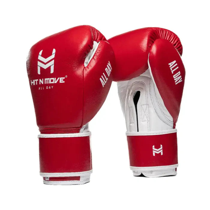 Hit N Move Boxing Gloves ALL DAY Pro Agility Hook Loop Training Sparring Gloves