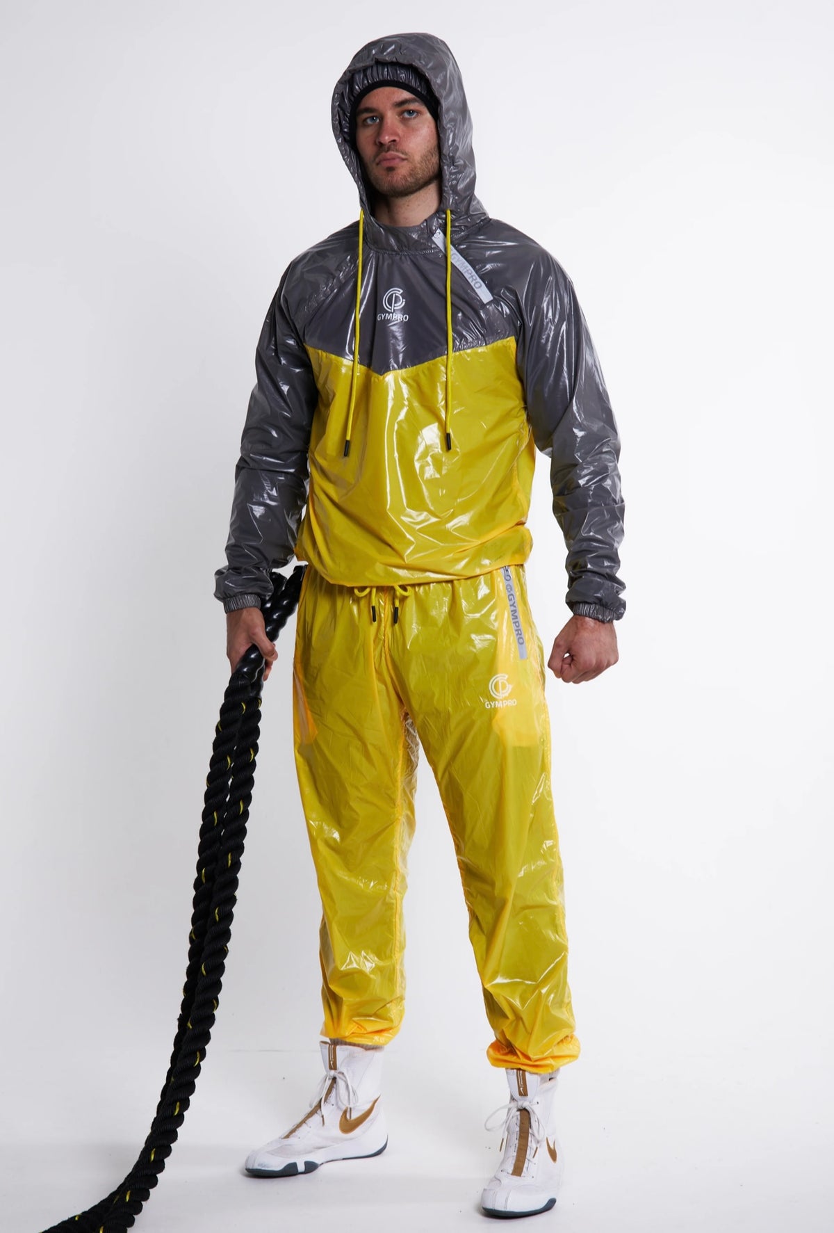 Gympro Apparel Hybrid Performance Sweat Suit Yellow Grey Training
